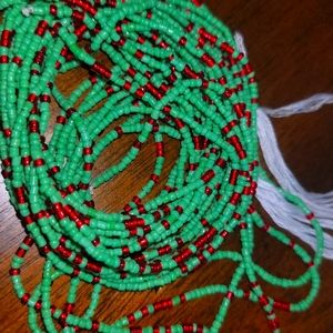 Beautiful Green/ Red belly Chain waistbeads